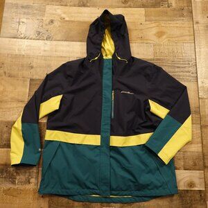 Eddie Bauer‎ WeatherEdge Stretch Jacket Women’s 2XL Colorblock Hooded Outdoor